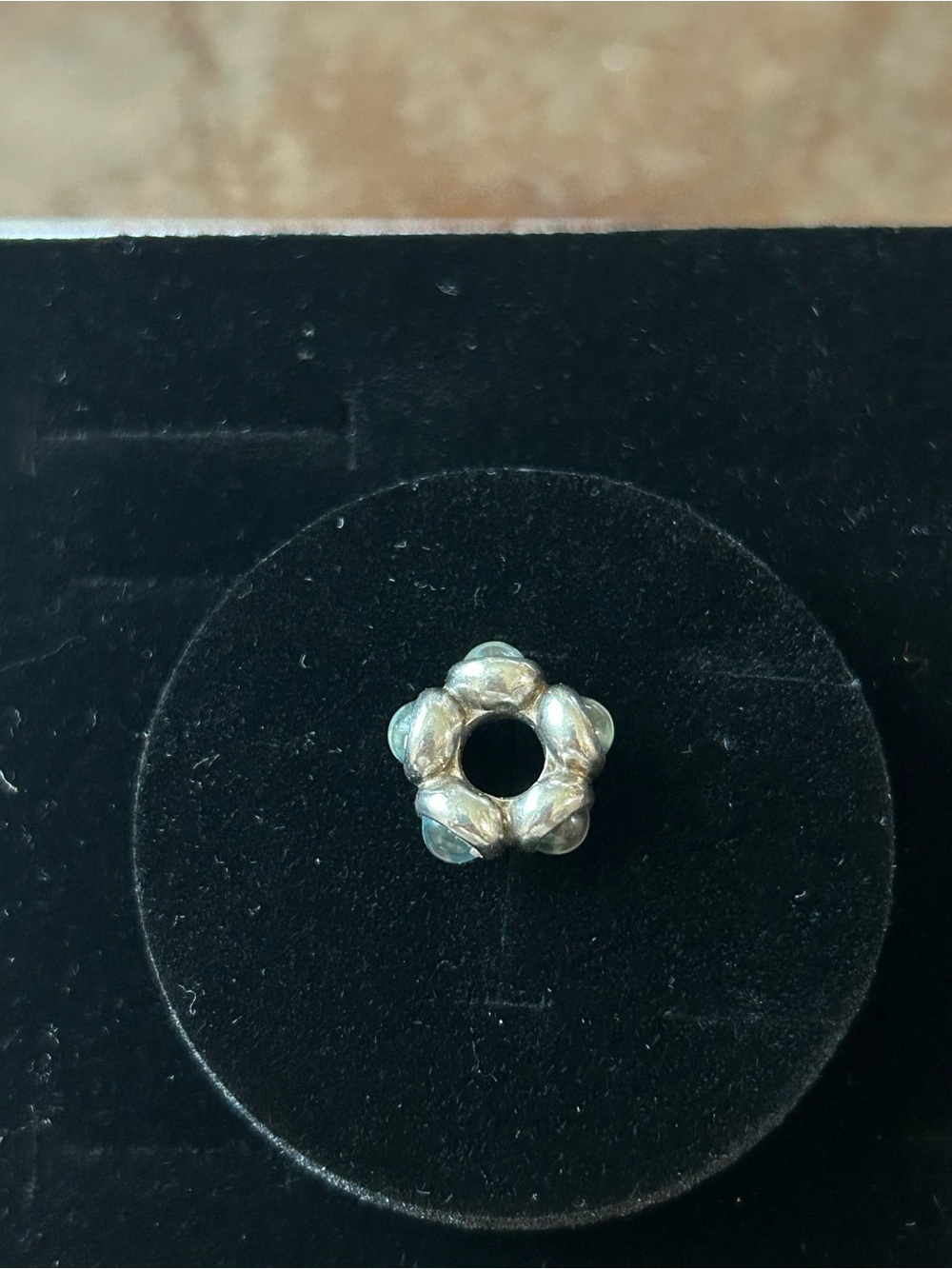 Pandora blue topaz cabochon charm - Picture 3 of 4